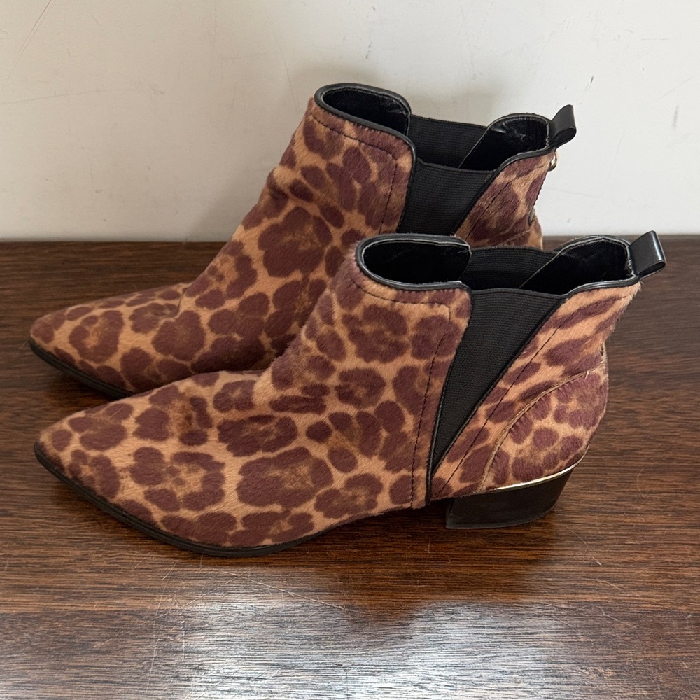 Leopard Print Ankle Booties - Nine West